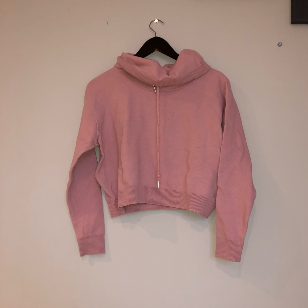 Pink sweater with “turtle neck”